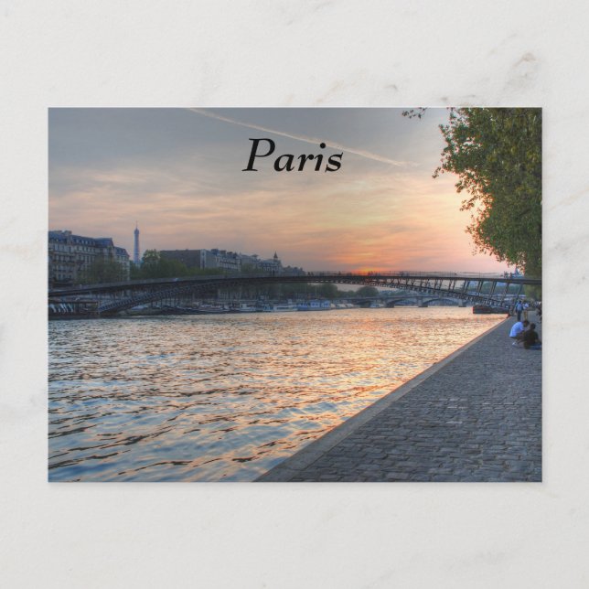Seine sunset postcard (Front)