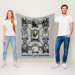 Seinfeld Character Relationship Chart Fleece Blanket