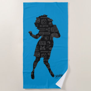 Seinfeld   Elaine Dance Silhouette Beach Towel