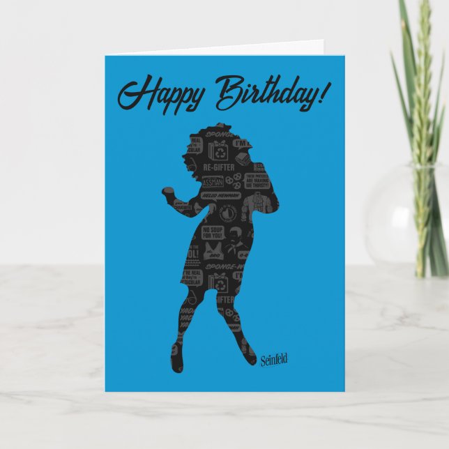 Seinfeld | Elaine Dance Silhouette Birthday Card (Front)