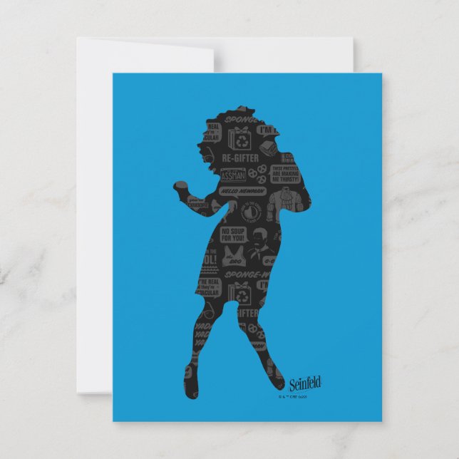 Seinfeld | Elaine Dance Silhouette Card (Front)