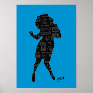 Seinfeld Elaine Dance Silhouette Poster