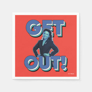 Seinfeld   Elaine - Get Out! Napkin