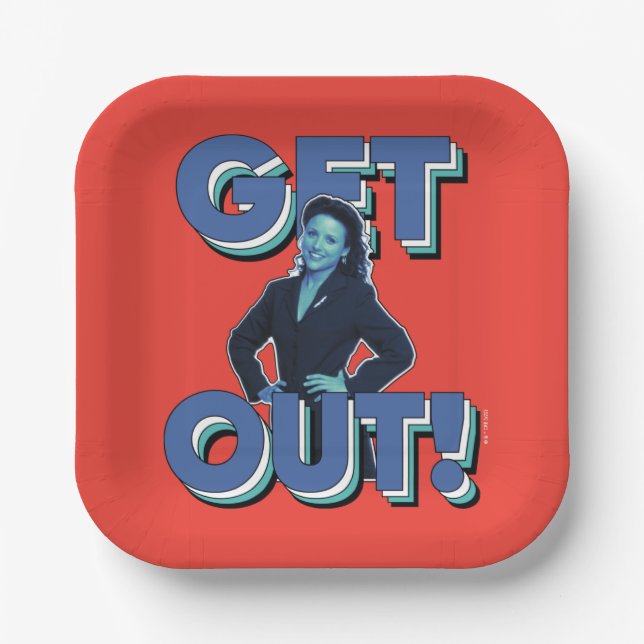 Seinfeld | Elaine - Get Out! Paper Plate (Front)