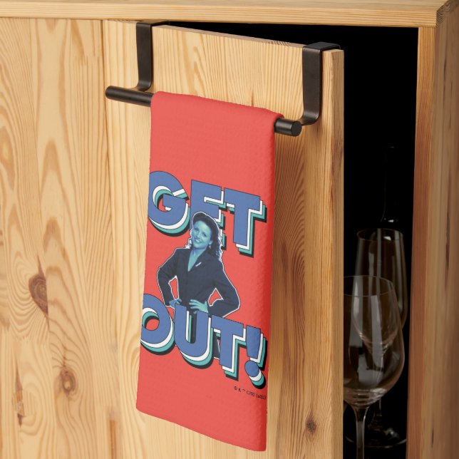 Seinfeld | Elaine - Get Out! Tea Towel (Thirds Fold)