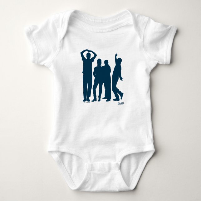 Seinfeld | Group Silhouette Graphic Baby Bodysuit (Front)