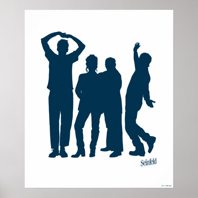 Seinfeld | Group Silhouette Graphic Poster (Front)