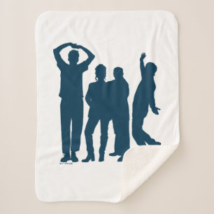 Seinfeld   Group Silhouette Graphic Sherpa Blanket