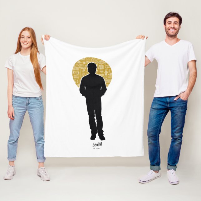 Seinfeld | Jerry Seinfeld Silhouette Fleece Blanket (In Situ)