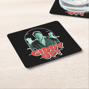 Seinfeld Kramer - Giddy Up! Square Paper Coaster