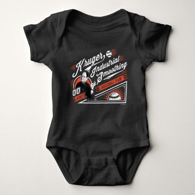 Seinfeld | Kruger Industrial Baseball Team Baby Bodysuit (Front)