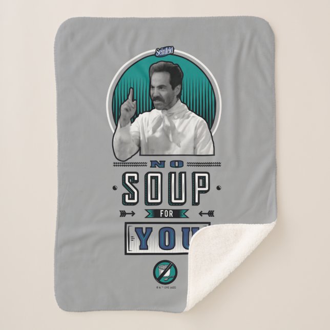 Seinfeld | No Soup For You Graphic Sherpa Blanket (Front)