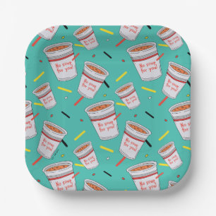 Seinfeld No Soup For You Pattern Paper Plate