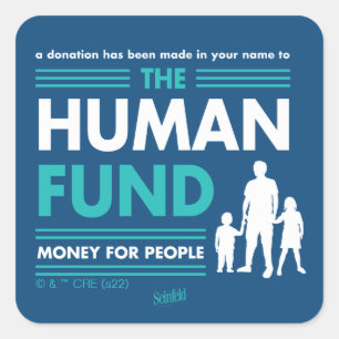 Seinfeld   The Human Fund Square Sticker