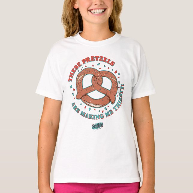 Seinfeld | These Pretzels are Making Me Thirsty T-Shirt (Front)