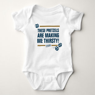 Seinfeld   "These Pretzels" Typography Graphic Baby Bodysuit