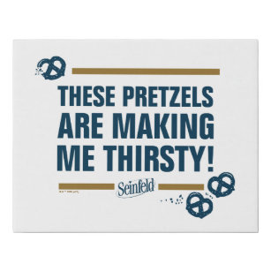 Seinfeld   "These Pretzels" Typography Graphic Faux Canvas Print