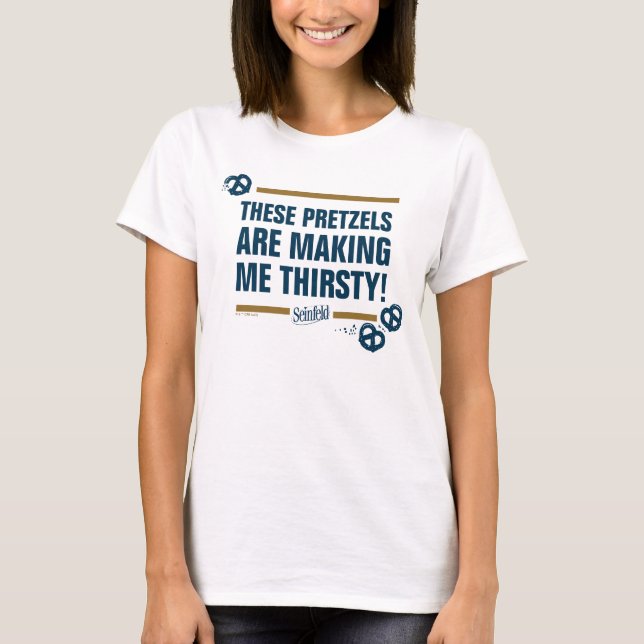 Seinfeld | "These Pretzels" Typography Graphic T-Shirt (Front)
