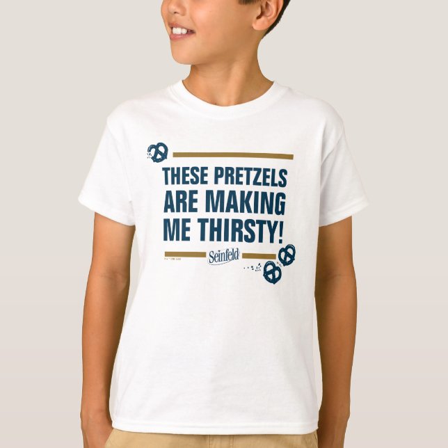 Seinfeld | "These Pretzels" Typography Graphic T-Shirt (Front)