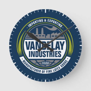 Seinfeld Vandelay Industries Logo Round Clock