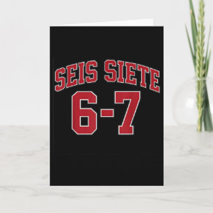 Seis Siete 67 In Spanish Sports Jersey Style Six S Card