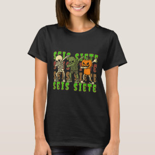 Seis Siete Spanish Halloween 67 Boys Kids Six Seve T-Shirt