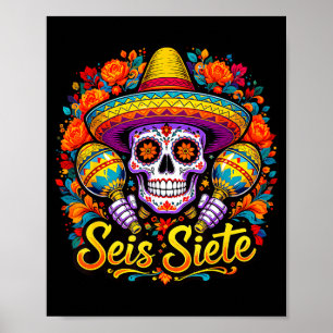 Seis Siete Spanish Humor Clroom Teaching Laugh Esp Poster