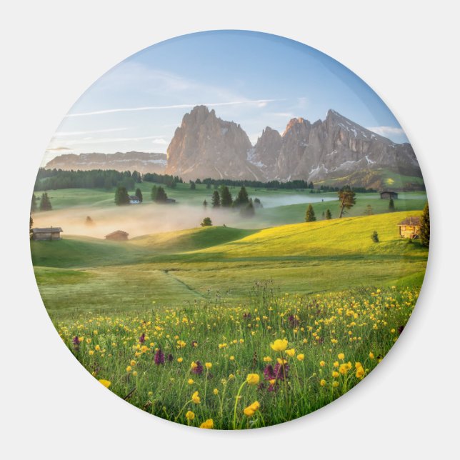Seiser Alm, Dolomite Alps, Italy Magnet (Front)
