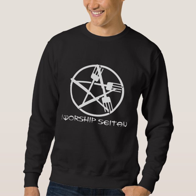 Seitan Worship Dark sweatshirt (Front)