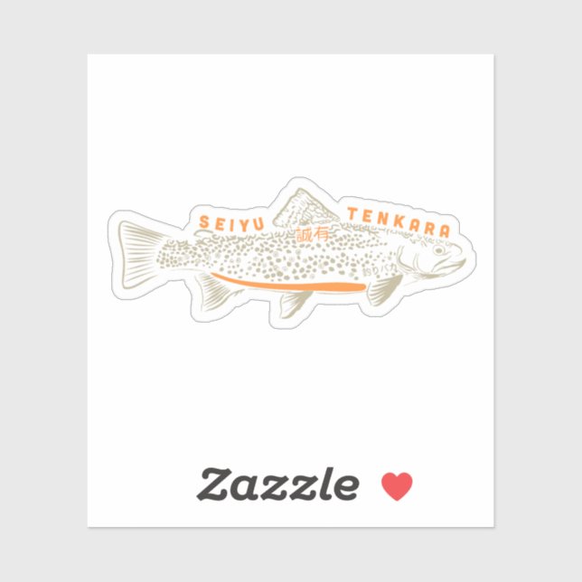 Seiyu Tenkara Tsuribaka custom cut vinyl sticker (Sheet)