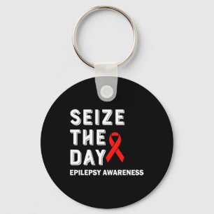 Seize The Day Epilepsy Awareness Key Ring
