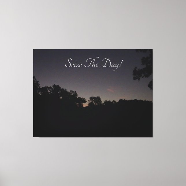 Seize The Day on a Canvas Print (Front)