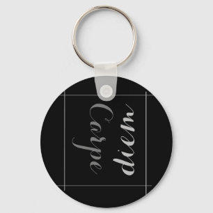 Seize the day with this carpe diem minimalistic  key ring