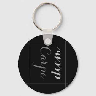 Seize the day with this carpe diem minimalistic  key ring