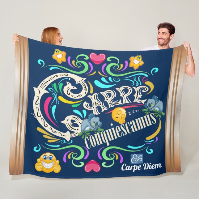 Seize the Nap Seize the Day Fleece Blanket (In Situ)