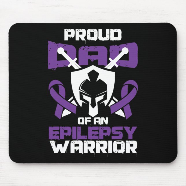 Seizure Disorder Awareness Proud Dad Of Epilepsy W Mouse Pad (Front)