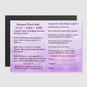 Seizure First Aid Medical Alert