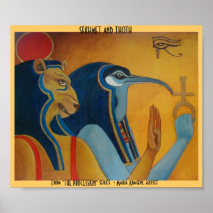 Sekhmet and Thoth Poster