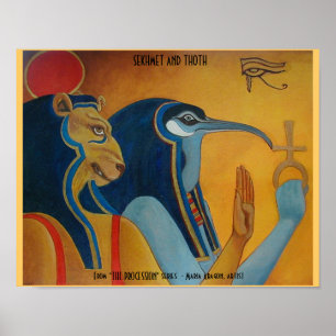 Sekhmet and Thoth Poster