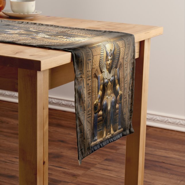 Sekhmet – Lion-Headed War Goddess Short Table Runner (In Situ)