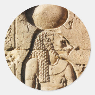 Sekhmet Lioness Hieroglyphic Classic Round Sticker