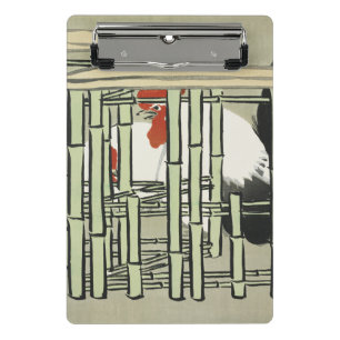 Sekka Roosters from Momoyogusa Japanese Art Mini Clipboard