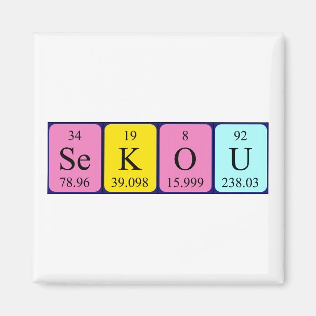 Sekou periodic table name magnet (Front)