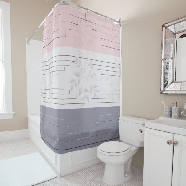 Selago Classic Rose Manatee  Shower Curtain (In Situ)