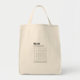 Selah Minimalist Christian Grocery Bag