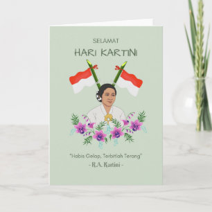 Selamat Hari Kartini Happy Kartini Day Indonesian Card