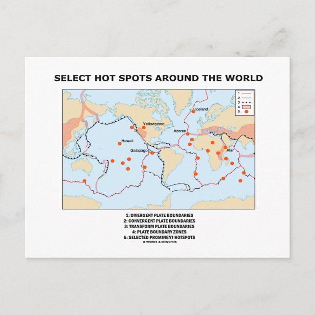 Select Hot Spots Around The World Postcard (Front)