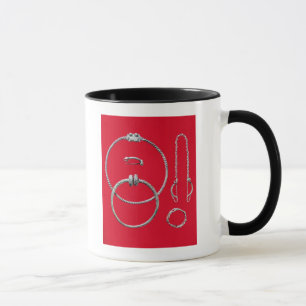 Selection jewellery, including brooch mug