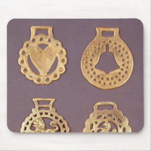 Selection of horse brasses mouse pad