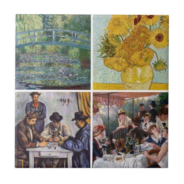 Selection of various impressionist masterpieces tile (Front)